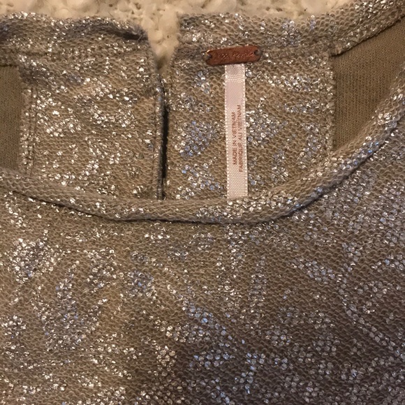 Free People Silver Crop Top - Picture 3 of 3